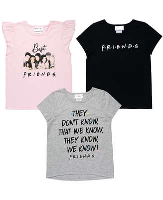 Friends Girls 3 Pack T-Shirts to