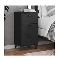 vidaXL Bedside Cabinet Viken Black Engineered Wood