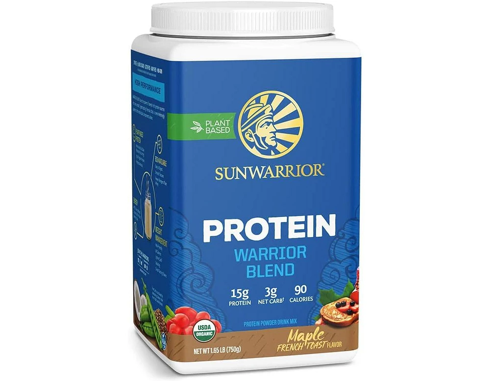 Sunwarrior Warrior Blend Protein, Plant-Based Organic Protein Powder, Maple French Toast, Sunwarrior, 750gm