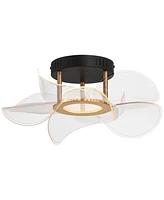 Possini Euro Design Possini Euro Etherea 16" Modern Black and Gold Led Ceiling Light