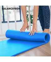 BalanceFrom Fitness BalanceFrom GoCloud 1" Extra Thick Exercise Yoga Mat with Carrying Strap