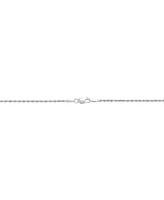 Polished Glitter Rope Link 18" Chain Necklace in 10k White Gold