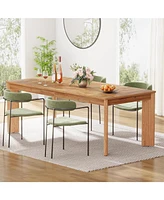 Tribesigns Modern Dining Table for 4 to 6 People, 62-Inch Rectangular Farmhouse Kitchen Table, Wood Dinner Table for Dining Room, Kitchen, Living Room