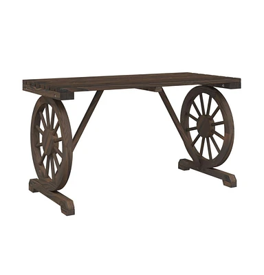 Patio Table 45.3"x21.7"x25.6" Solid Wood Fir