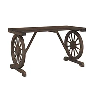 Patio Table 45.3"x21.7"x25.6" Solid Wood Fir