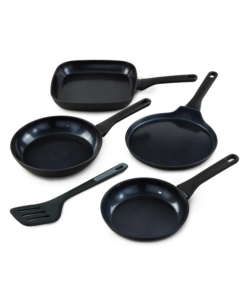 BergHOFF DiNA Helix 5pc Nonstick Specialty Pan Set with Turner, Recycled Aluminum