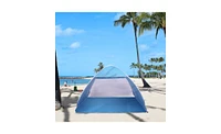 Slickblue 2-3 Person Beach Tent – Pop-Up Sun Shelter, Automatic Sun Umbrella, Blue, Ideal for Fishing and Beach