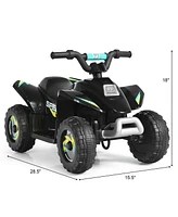 Gymax 6V Kids Electric Quad Atv 4 Wheels Ride On Toy Toddlers Forward & Reverse Red