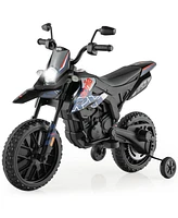 Costway 12V Licensed Aprilia Kids Ride On Motorcycle Electric Dirt Bike with Light & Music