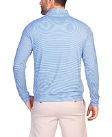 Tailorbyrd Men's Micro Stripe Printed Performance Quarter Zip