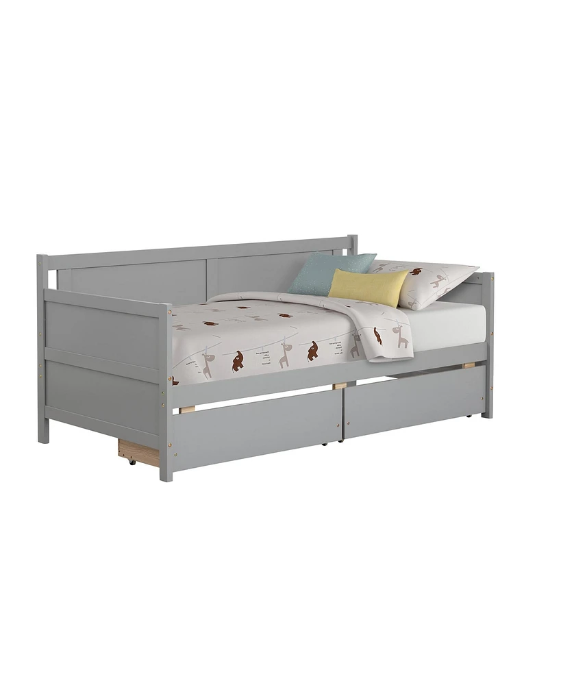 Slickblue Daybed with Storage Drawers for Space-Saving Bedroom Furniture and Extra Organization