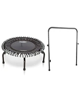 JumpSport 350 Indoor 39-Inch Mini Trampoline and Handle Bar Accessory, Black