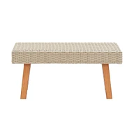 vidaXL Patio Coffee Table Poly Rattan Beige