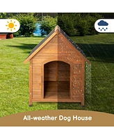 Slickblue Outdoor Dog House – Waterproof Puppy Shelter with Elevated Floor, Indoor/Outdoor Use