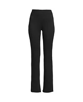 Lands' End Women's Tall High Rise Serious Sweats Fleece Lined Pocket Bootcut Pants