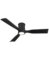 Casa Vieja 56" Keel Modern Indoor Outdoor Ceiling Fan 3 Blade Led Light Remote Control Matte Finish Blades Bedroom Patio Living Room Kitchen Por