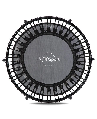 JumpSport 220 in-Home Cardio Fitness Rebounder, 39-inch | Mini Trampoline with Arched-Legged & Videos Included | Safe, Sturdy and Low