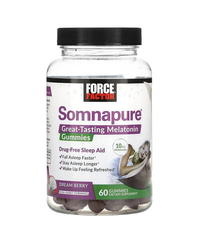 Force Factor Somnapure Great Tasting Melatonin Gummies Dream Berry 10 mg