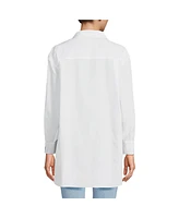 Lands' End Women's No Iron Poplin Extra Long Tunic