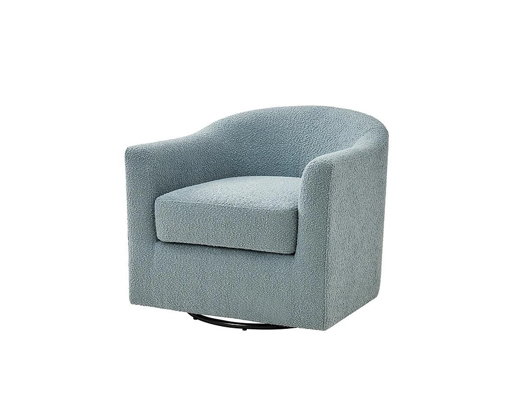 Hulala Home Elena Contemporary Swivel Barrel Chair