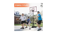 Slickblue Portable Basketball Hoop with Adjustable Height and Backboard