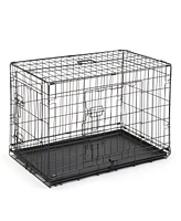 Slickblue Folding Steel Pet Kennel – Wire Metal Crate and Playpen for Cats and Dogs