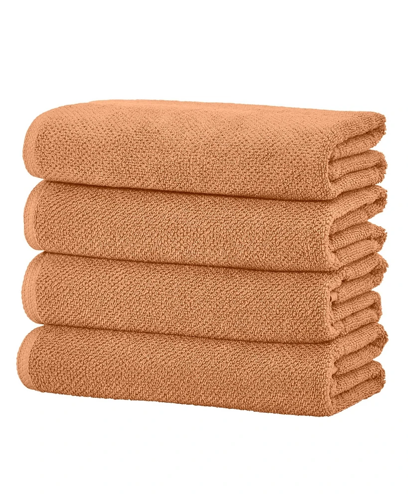 Linery & Co. Cotton Popcorn Texture 4 Piece Bath Towel Set