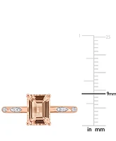 Morganite (1-1/2 ct. t.w.) & Diamond (1/10 Ring 14k Rose Gold