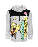 SpongeBob SquarePants Toddler Boys Fleece Half Zip Hoodie to