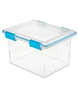 Sterilite Large 32 Qt Home Storage Container Tote with Latching Lids, (4 Pack)