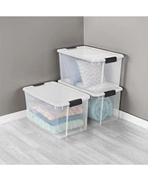 Sterilite 70 Qt 4-Pack & 30 Qt 6-Pack Clear Plastic Stackable Storage Bin w/Lid