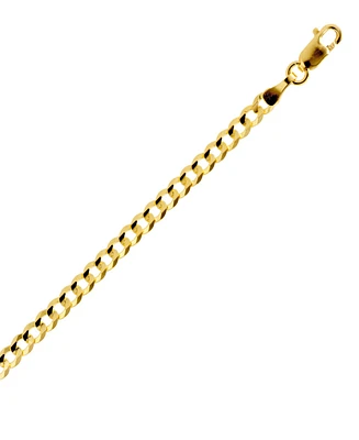 30" Curb Link Chain Necklace (3-1/6mm) in Solid 14k Gold