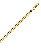 30" Curb Link Chain Necklace (3-1/6mm) in Solid 14k Gold