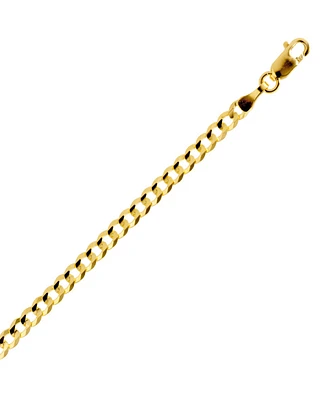 24" Curb Link Chain Necklace (3-1/6mm) in Solid 14k Gold