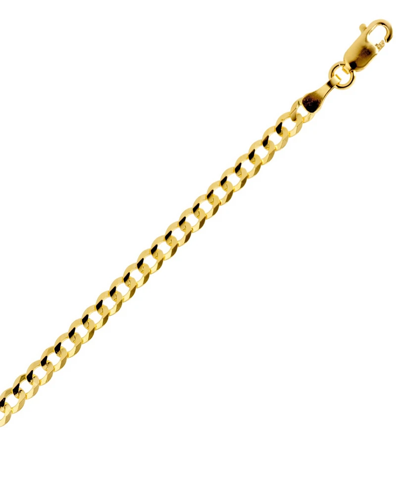 18" Curb Link Chain Necklace (3-1/6mm) in Solid 14k Gold