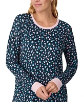 Ellen Tracy Women's Printed Long-Sleeve Nightgown + Fuzzy Socks