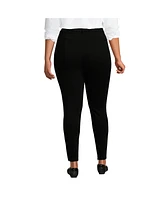 Lands' End Women's High Rise Ponte Polished Leggings