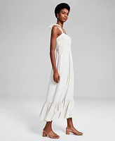 And Now This Women's Embroidered Linen-Blend Maxi Dress, Exclusively at Macy's