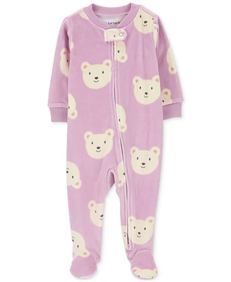 Carter's Baby Boy and Girl 2 Way Zip-Up Fleece Sleep & Play Footed Coverall