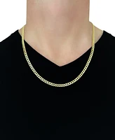 24" Open Curb Link Chain Necklace (4-5/8mm) in Solid 14k Gold