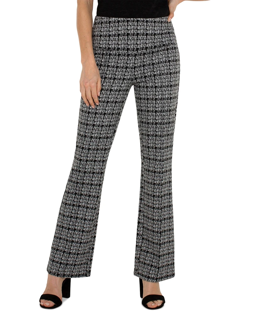 Liverpool Los Angeles Women's Pearl Plaid Flare Pants