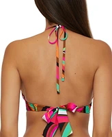 Trina Turk Women's Swoop Print Reversible Bikini Top, Created for Macy's