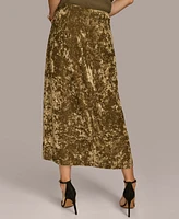 Donna Karan New York Women's Crushed Velvet Midi Skirt