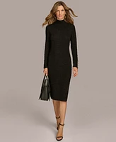 Donna Karan New York Women's Mock-Neck Textured Knit Dress