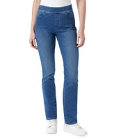 Gloria Vanderbilt Women's Amanda High-Rise Straight Pull-On Jeans