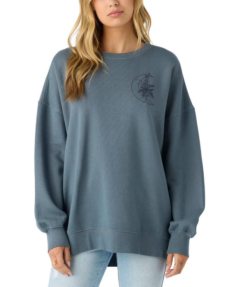 O'Neill Juniors' Moon Flower Crewneck Sweatshirt