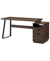 Slickblue Home Office Computer Desk with Drawers and Hanging File Storage for Letter-Size Documents