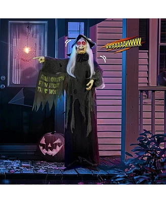 Yescom Animated Halloween Decorations,Scary Witch,6FT Life Size,Motion/Sound Activated Party Outdoor 2024