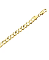 22" Open Curb Link Chain Necklace (5-3/4mm) in Solid 14k Gold