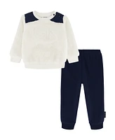 Calvin Klein Baby Boy Sherpa and Fleece Sweatsuit, 2-Piece Set